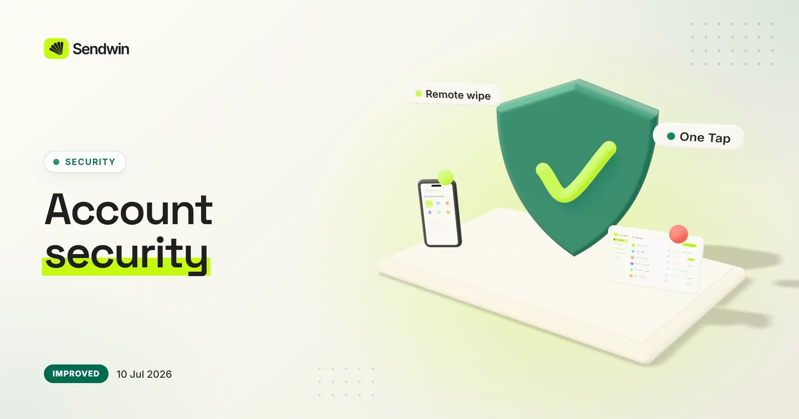 Stronger account security — illustration
