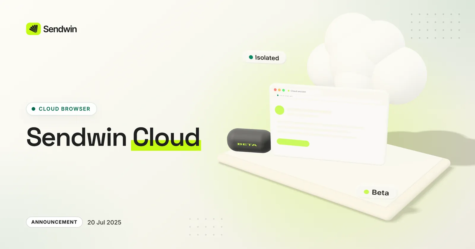 Sendwin Cloud Browser (beta) — illustration