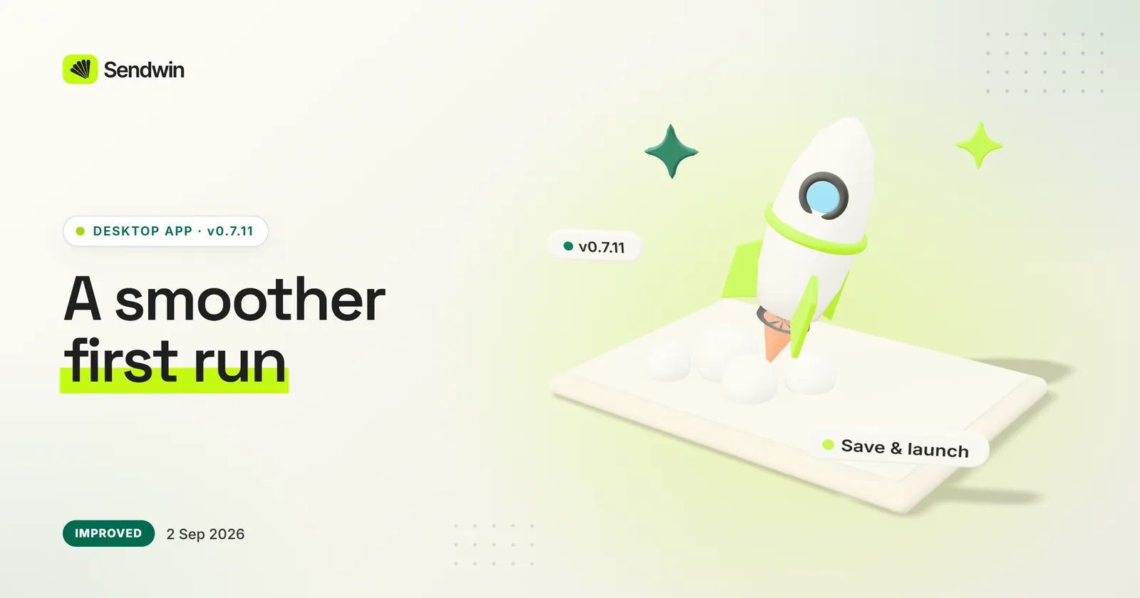 Sendwin Browser 0.7.11: a smoother first run — illustration