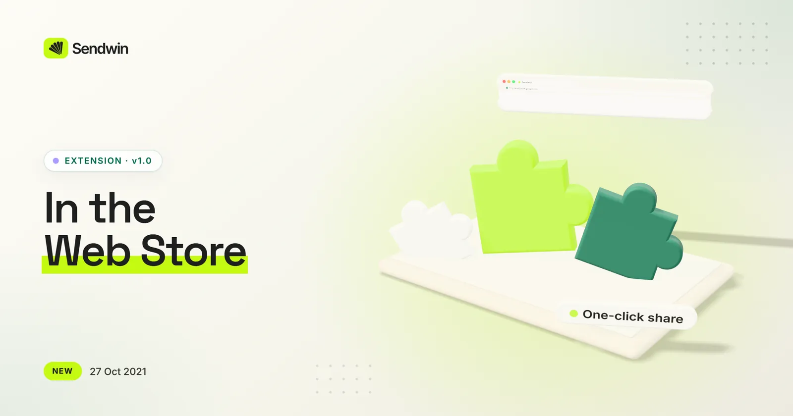 The Sendwin extension in the Chrome Web Store — illustration