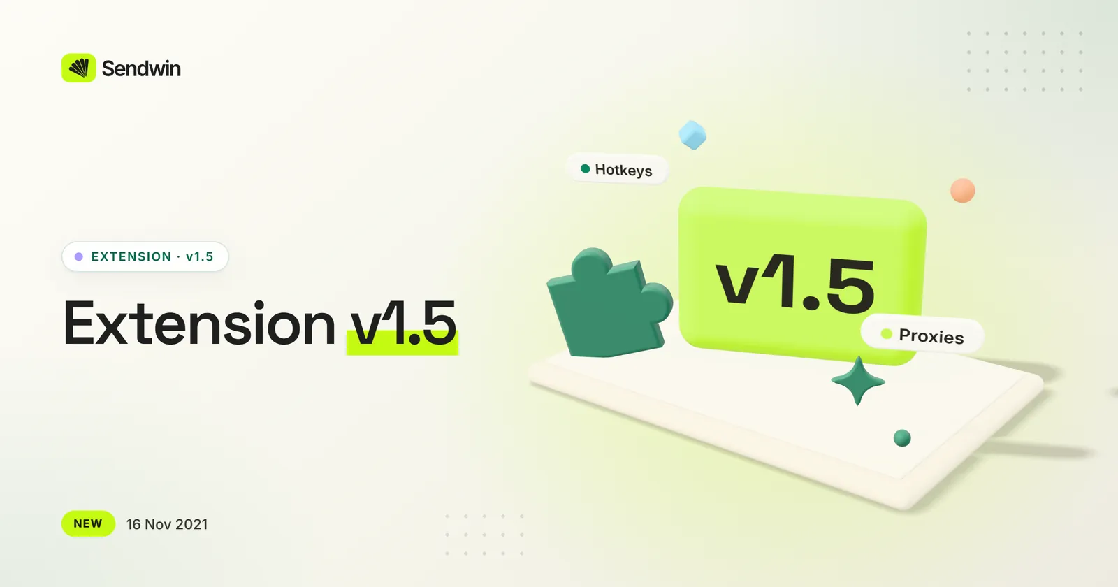 Extension v1.5: proxies and hotkeys — illustration