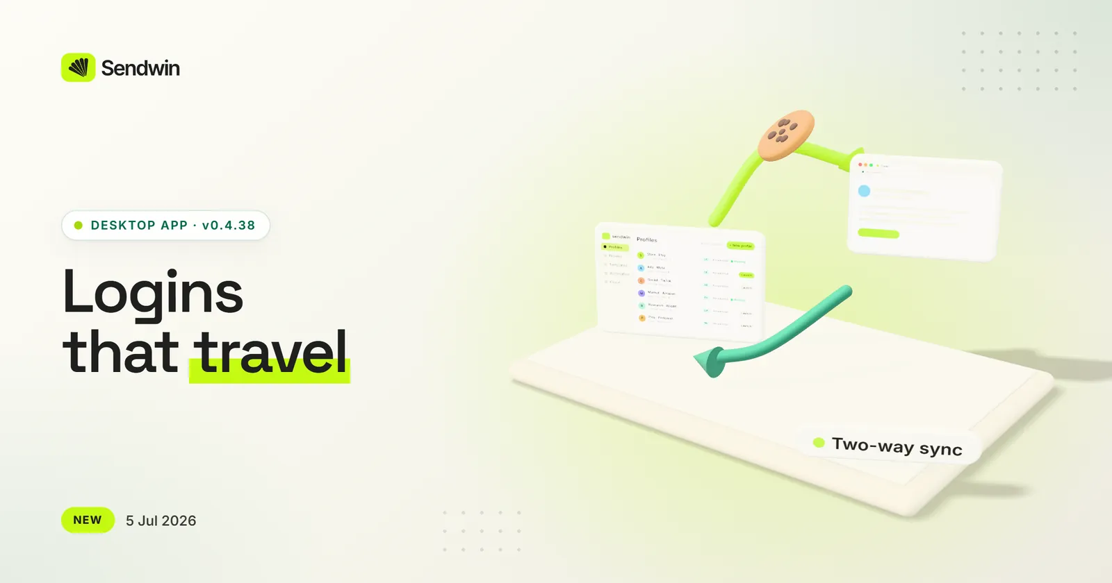 Your logins follow you: cloud handoff, sync and sharing — illustration
