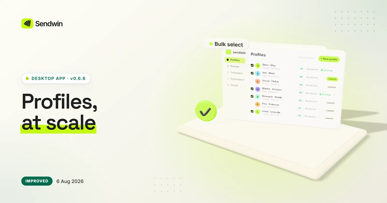 A Profiles page built for big lists — illustration