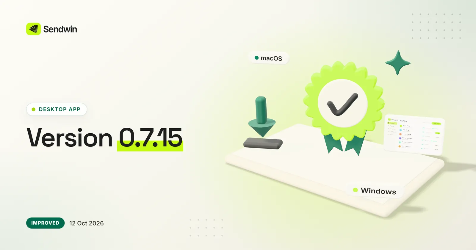 Sendwin Browser 0.7.15: proxies that stay connected — illustration