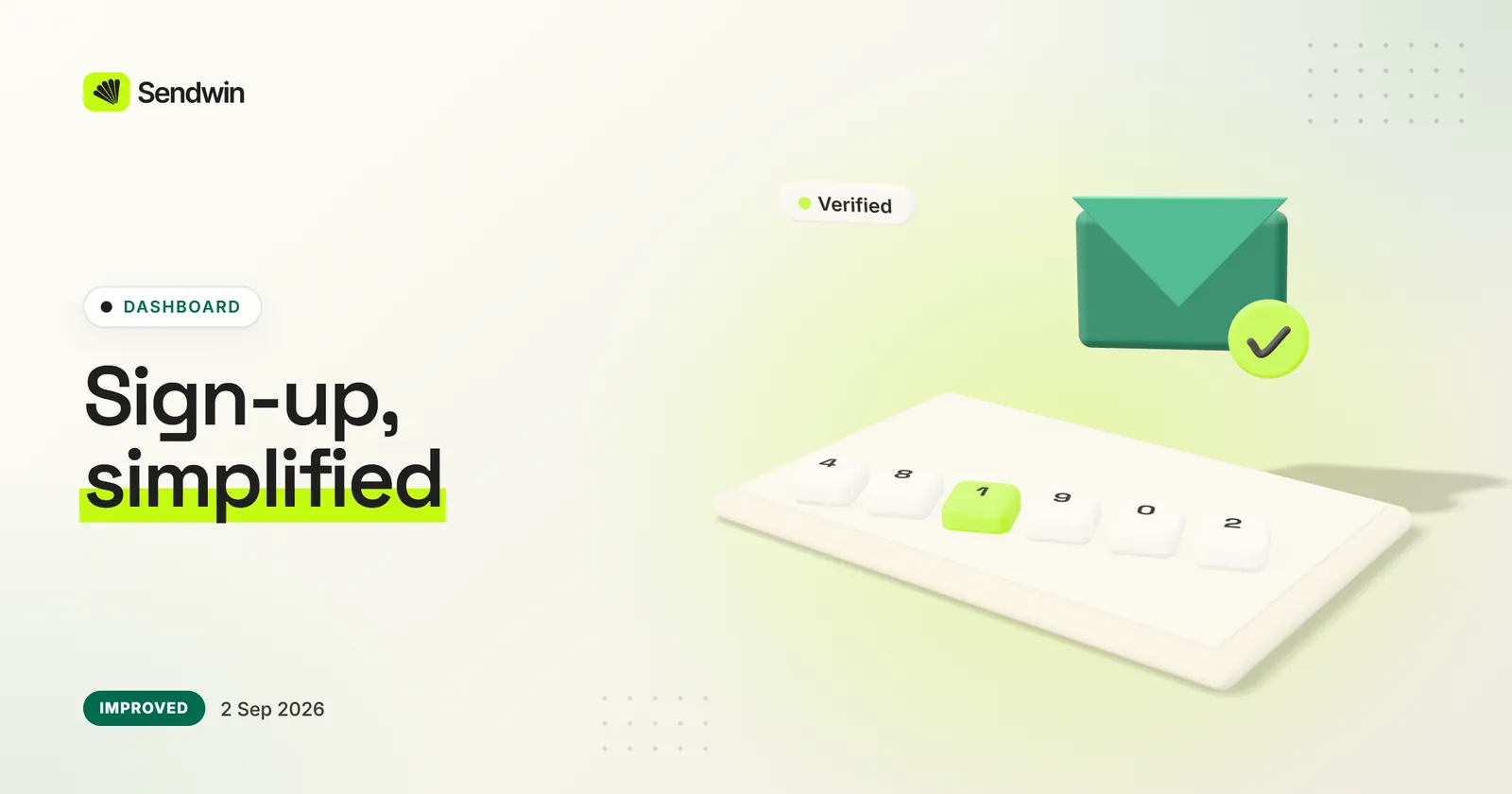 Easier sign-up and email verification — illustration