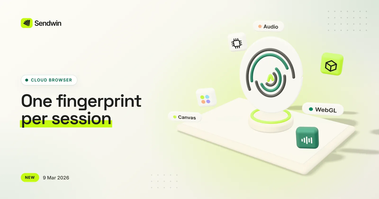 A separate fingerprint for every session — illustration