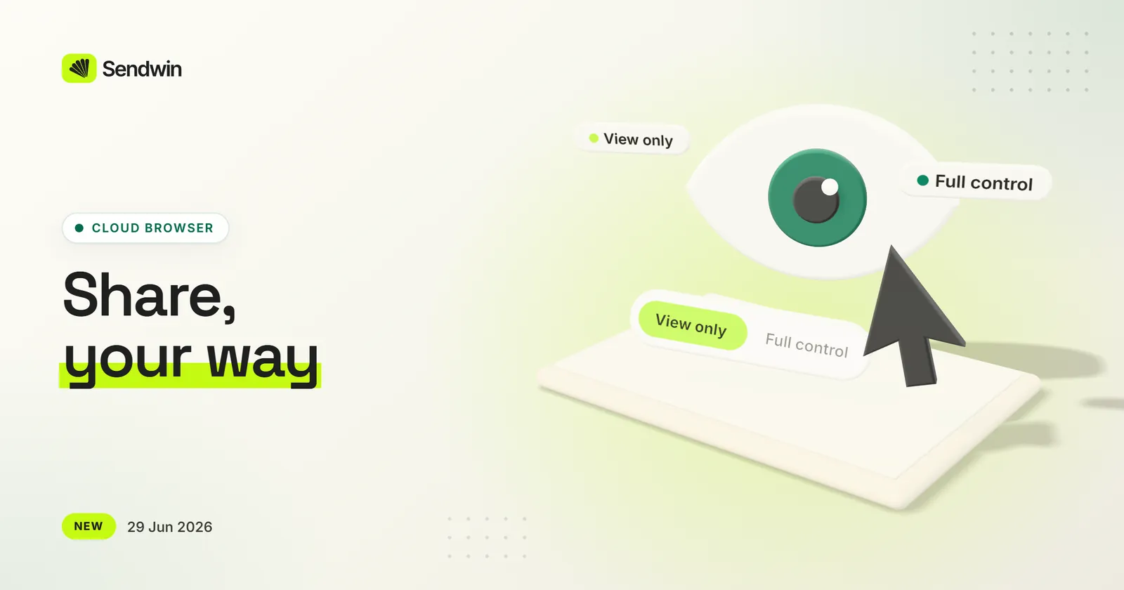 View-only or full-control sharing — illustration